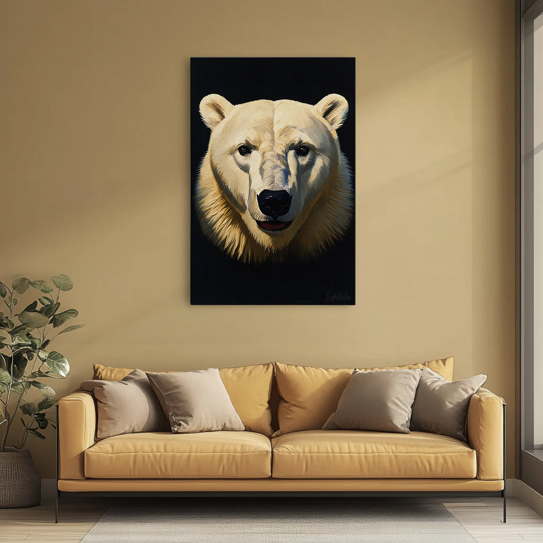 Arctic Gaze Polar Bear Close-Up Giclée Print 231002 Visual Wall Art AR2:3V Giclée Print