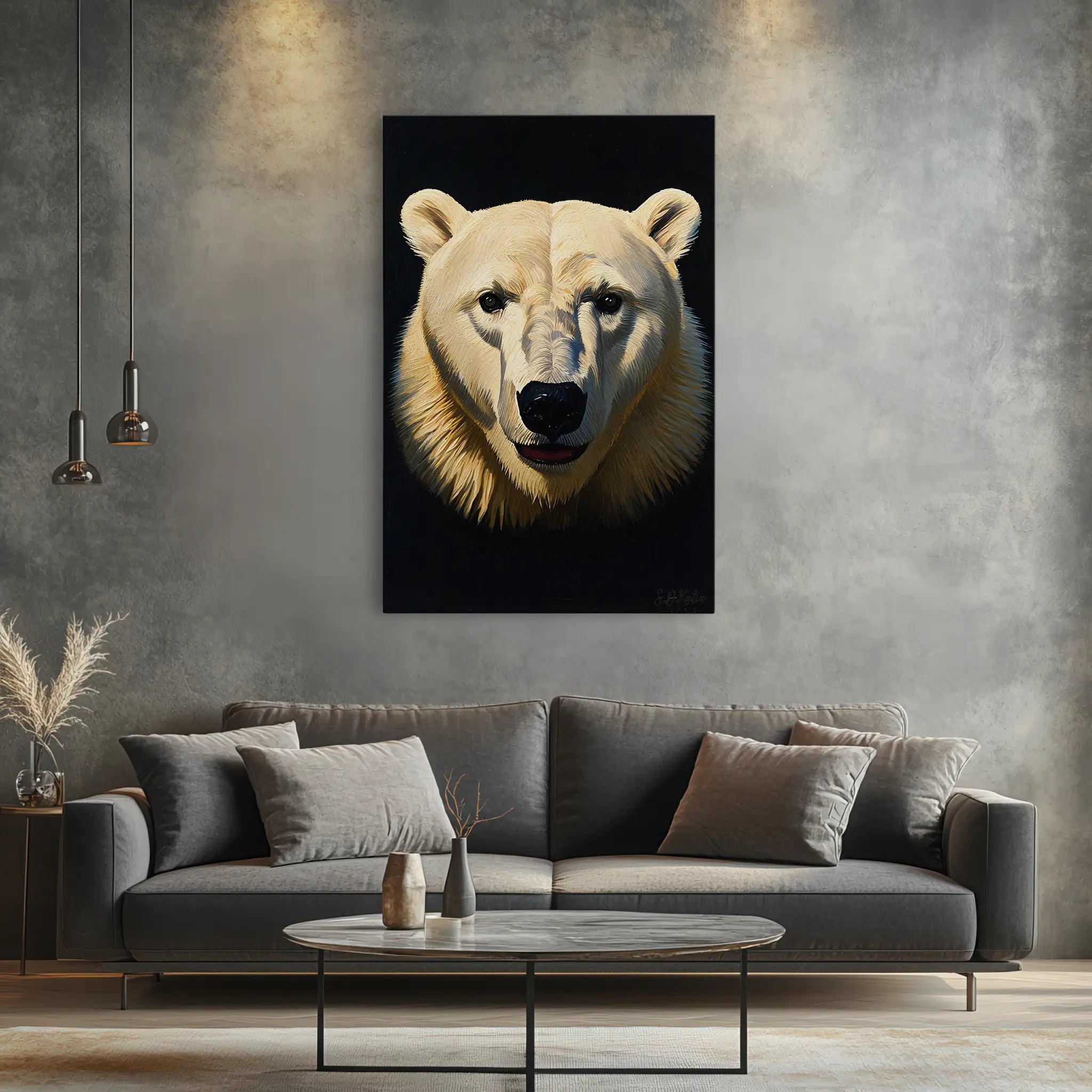 Arctic Gaze Polar Bear Close-Up Giclée Print 231002 Visual Wall Art AR2:3V Giclée Print