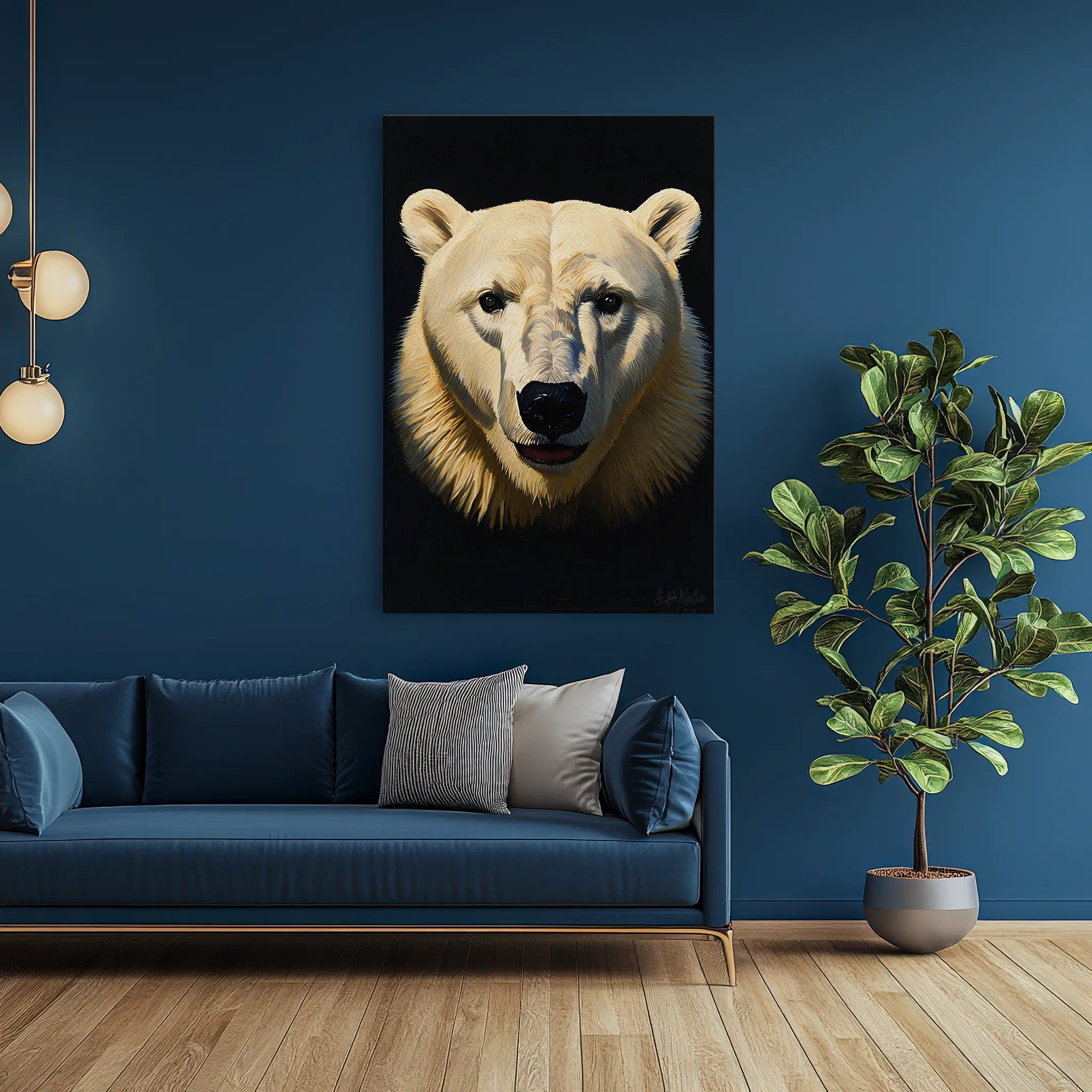 Arctic Gaze Polar Bear Close-Up Giclée Print 231002 Visual Wall Art AR2:3V Giclée Print