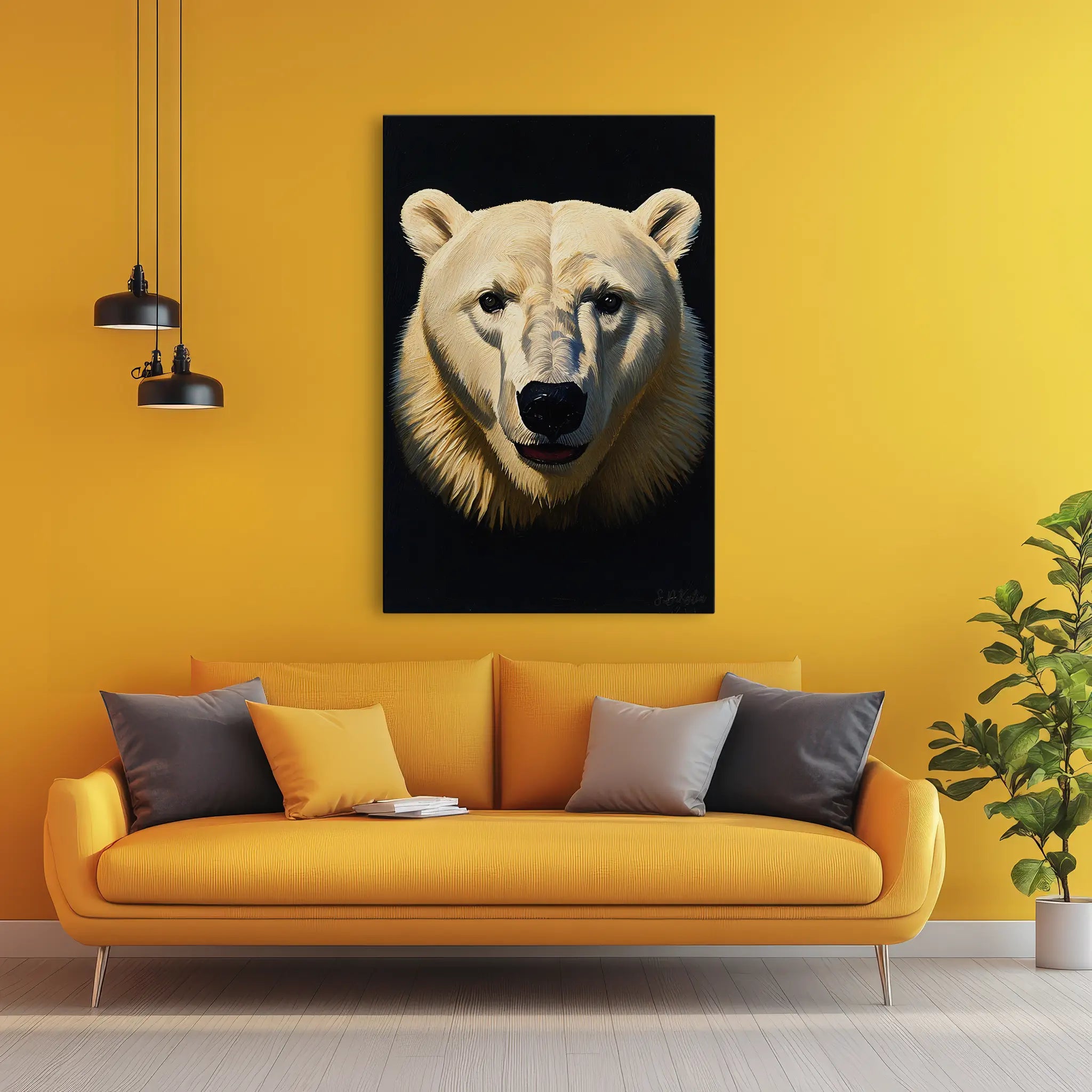 Arctic Gaze Polar Bear Close-Up Giclée Print 231002 Visual Wall Art AR2:3V Giclée Print