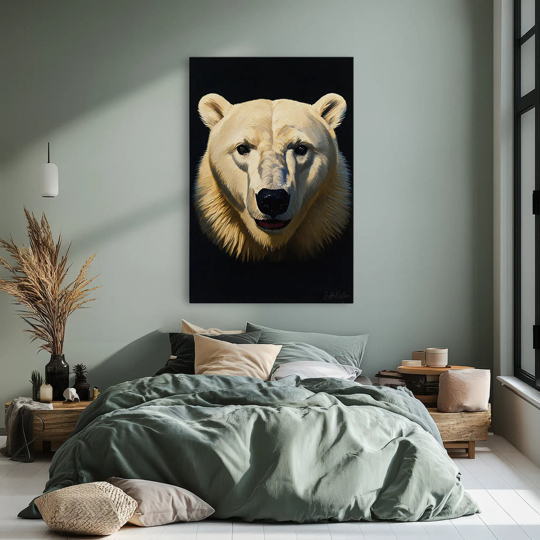 Arctic Gaze Polar Bear Close-Up Giclée Print 231002 Visual Wall Art AR2:3V Giclée Print
