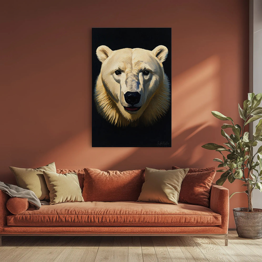 Arctic Gaze Polar Bear Close-Up Giclée Print 231002 Visual Wall Art AR2:3V Giclée Print