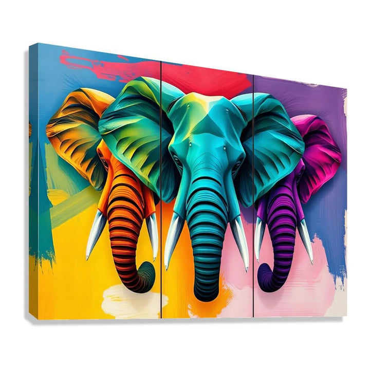 Asian Elephants Giclée Print 43108 Giclée Stretched Canvas Print Visual Wall Art