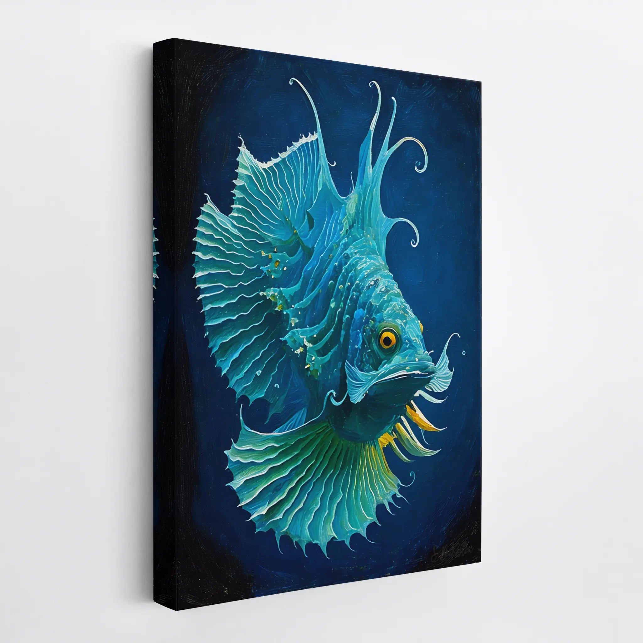 Azure Crest Deep‑Sea Fish Giclée Print 231003 Visual Wall Art AR2:3V Giclée Print
