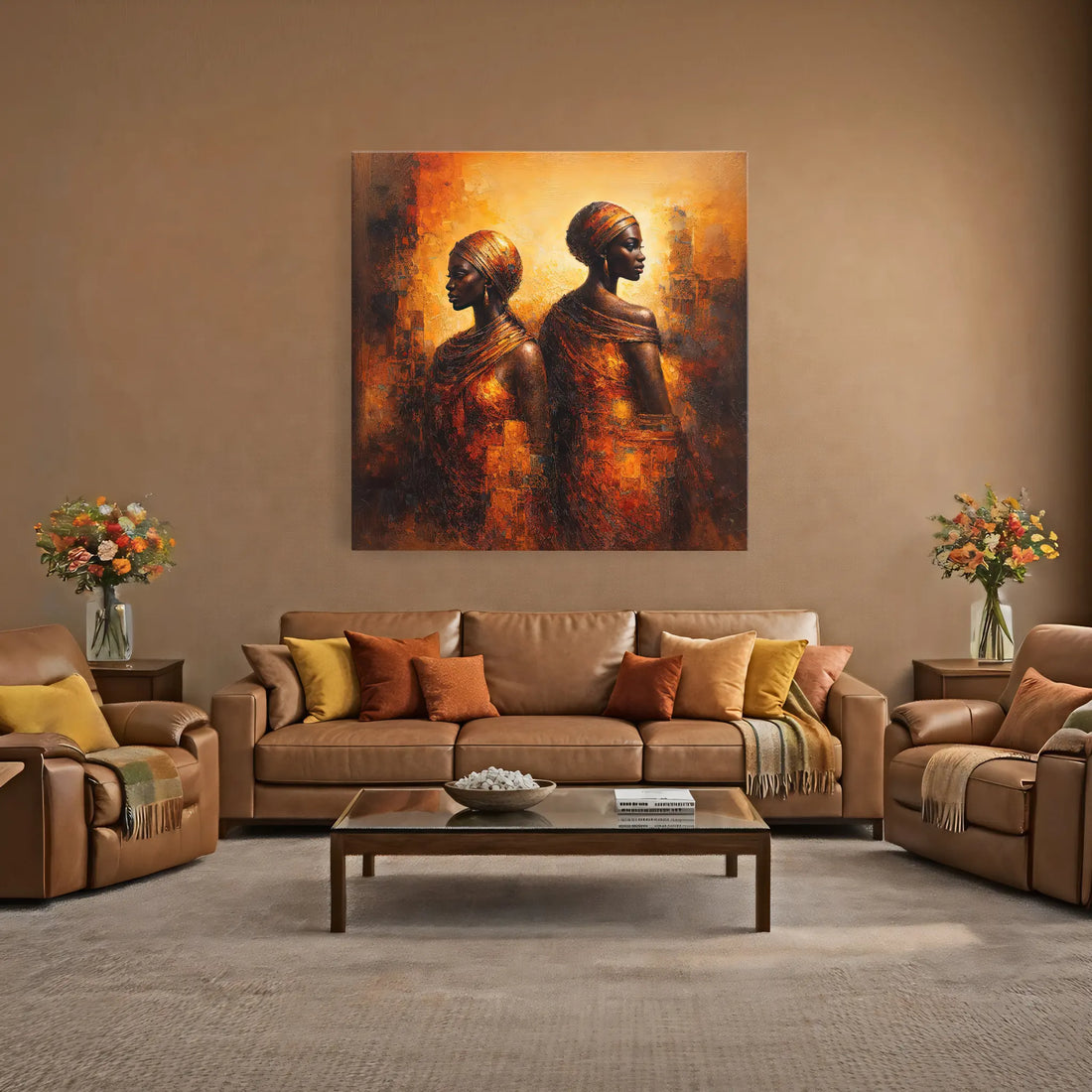 Back to Back in Golden Light Giclée Print 119001 Visual Wall Art AR1:1S Giclée Print