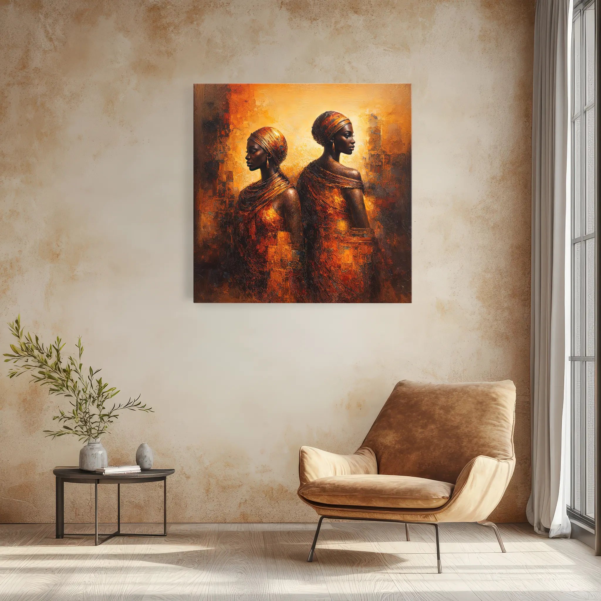 Back to Back in Golden Light Giclée Print 119001 Visual Wall Art AR1:1S Giclée Print