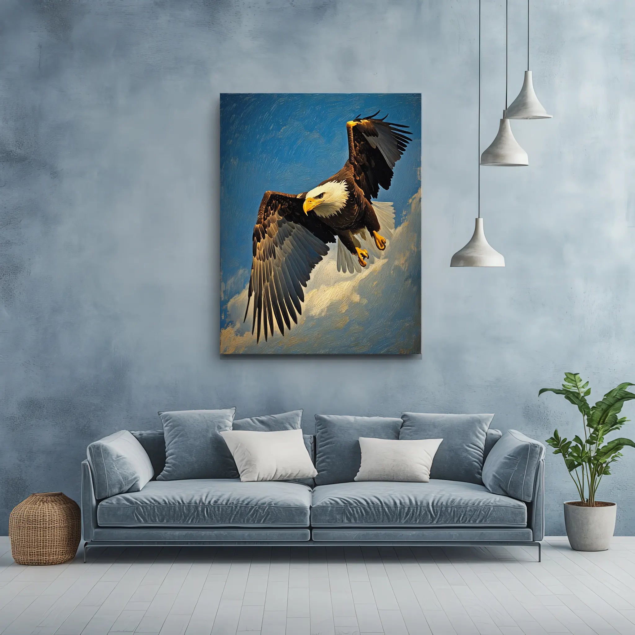 Bald Eagle Skyward Majesty Giclée Print 454002 Visual Wall Art AR3:4V-AR4:5V Giclée Print