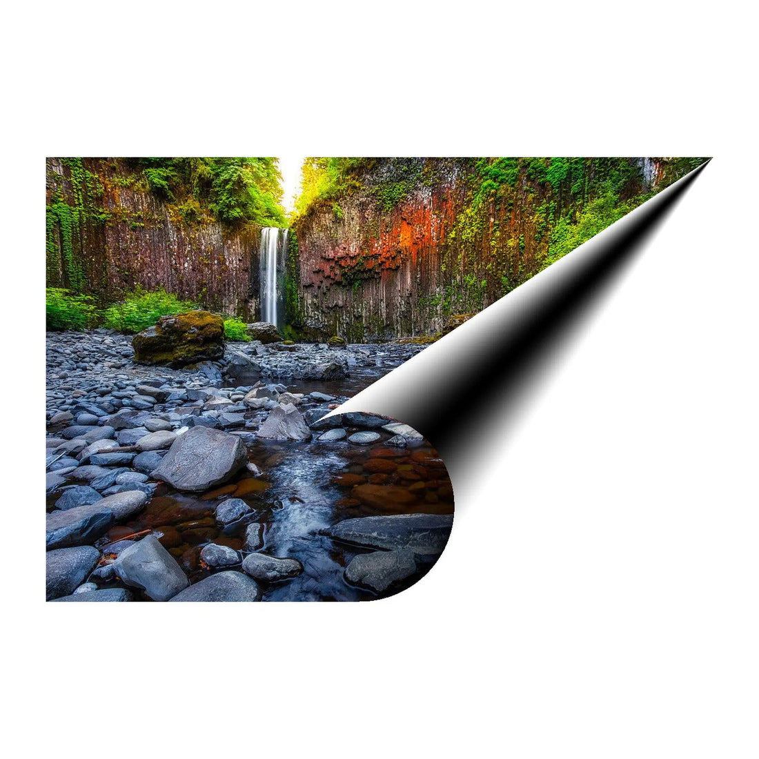 Basalt Falls Waterfall Giclée Print 32612 Giclée Fine Art Matte Paper Print Visual Wall Art