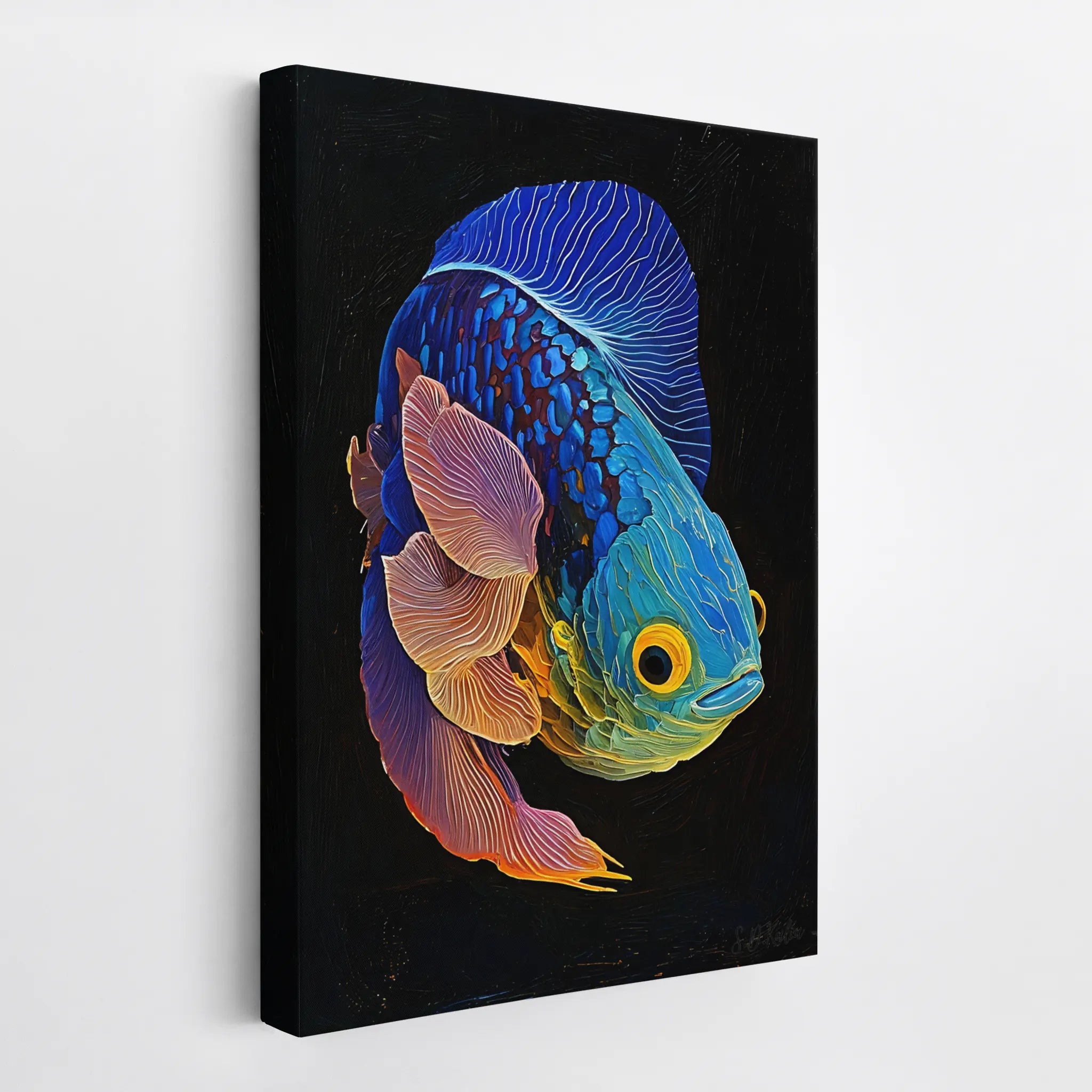 Betta Fish Color Burst Tropical Fish Giclée Print 231005 Visual Wall Art AR2:3V Giclée Print