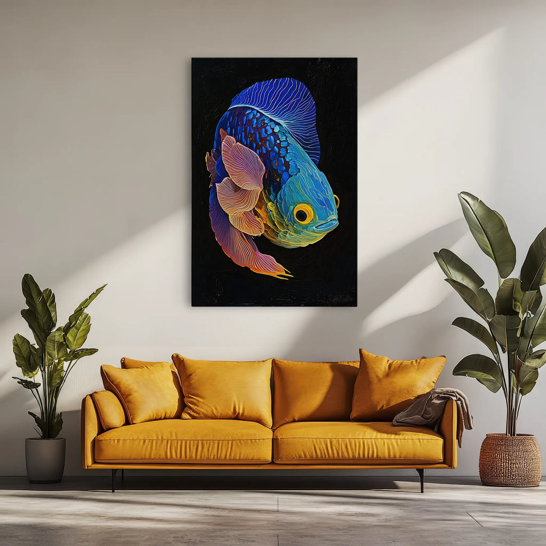 Betta Fish Color Burst Tropical Fish Giclée Print 231005 Visual Wall Art AR2:3V Giclée Print
