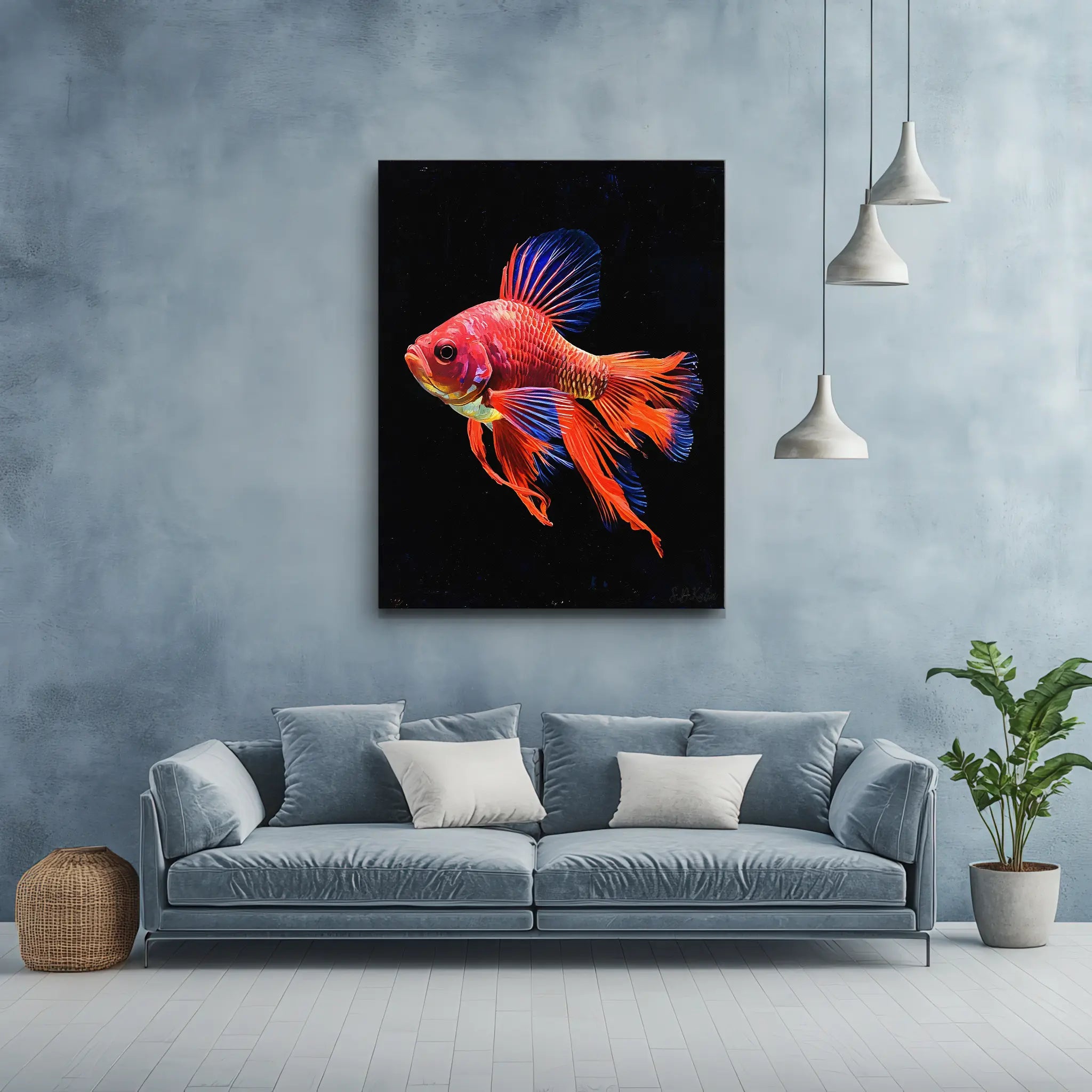Betta Fish Giclée Print Siamese Fighting Fish 451001 Visual Wall Art AR3:4V-AR4:5V Giclée Print