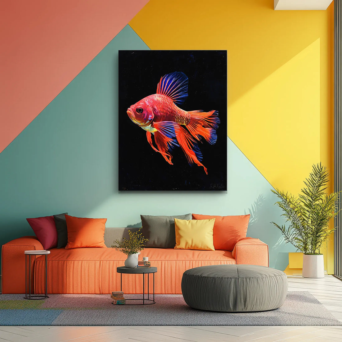 Betta Fish Giclée Print Siamese Fighting Fish 451001 Visual Wall Art AR3:4V-AR4:5V Giclée Print