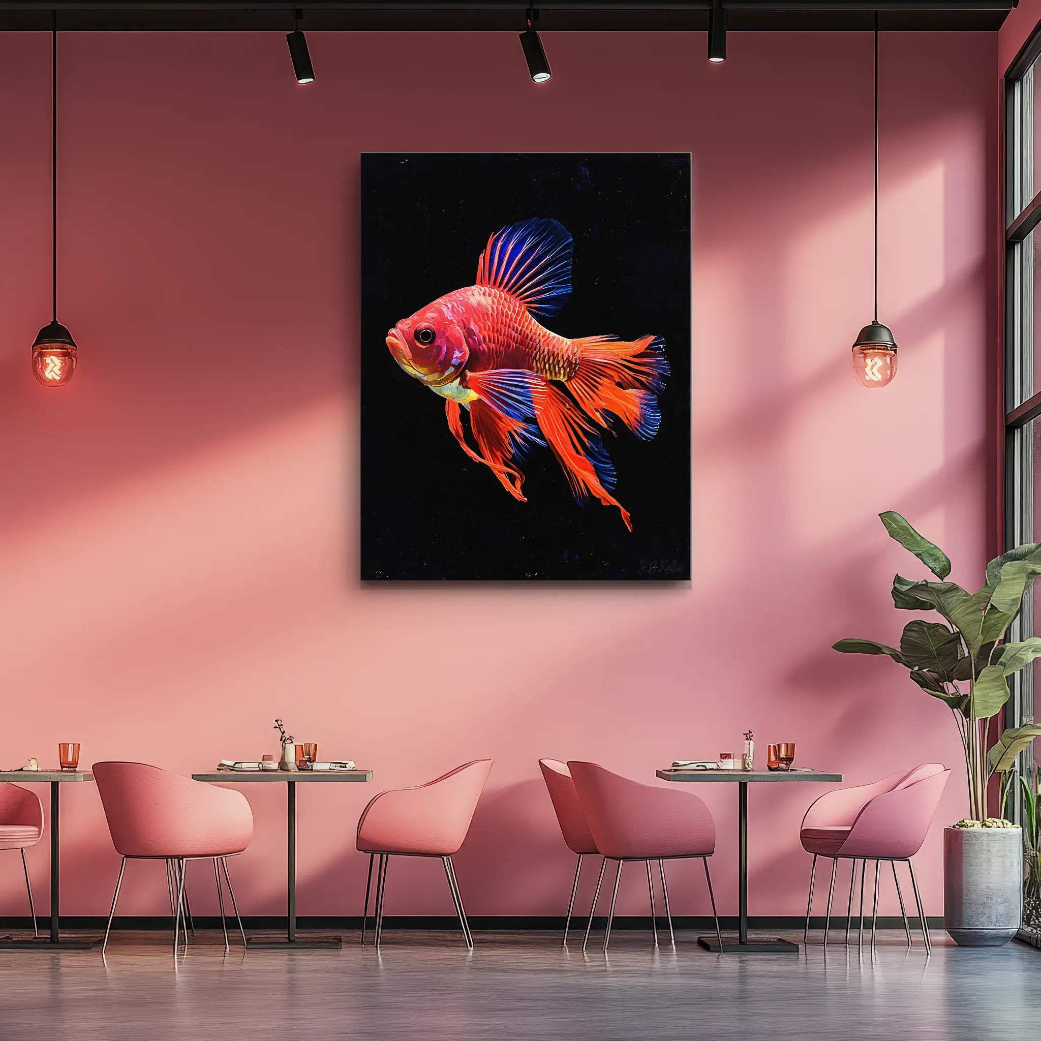 Betta Fish Giclée Print Siamese Fighting Fish 451001 Visual Wall Art AR3:4V-AR4:5V Giclée Print