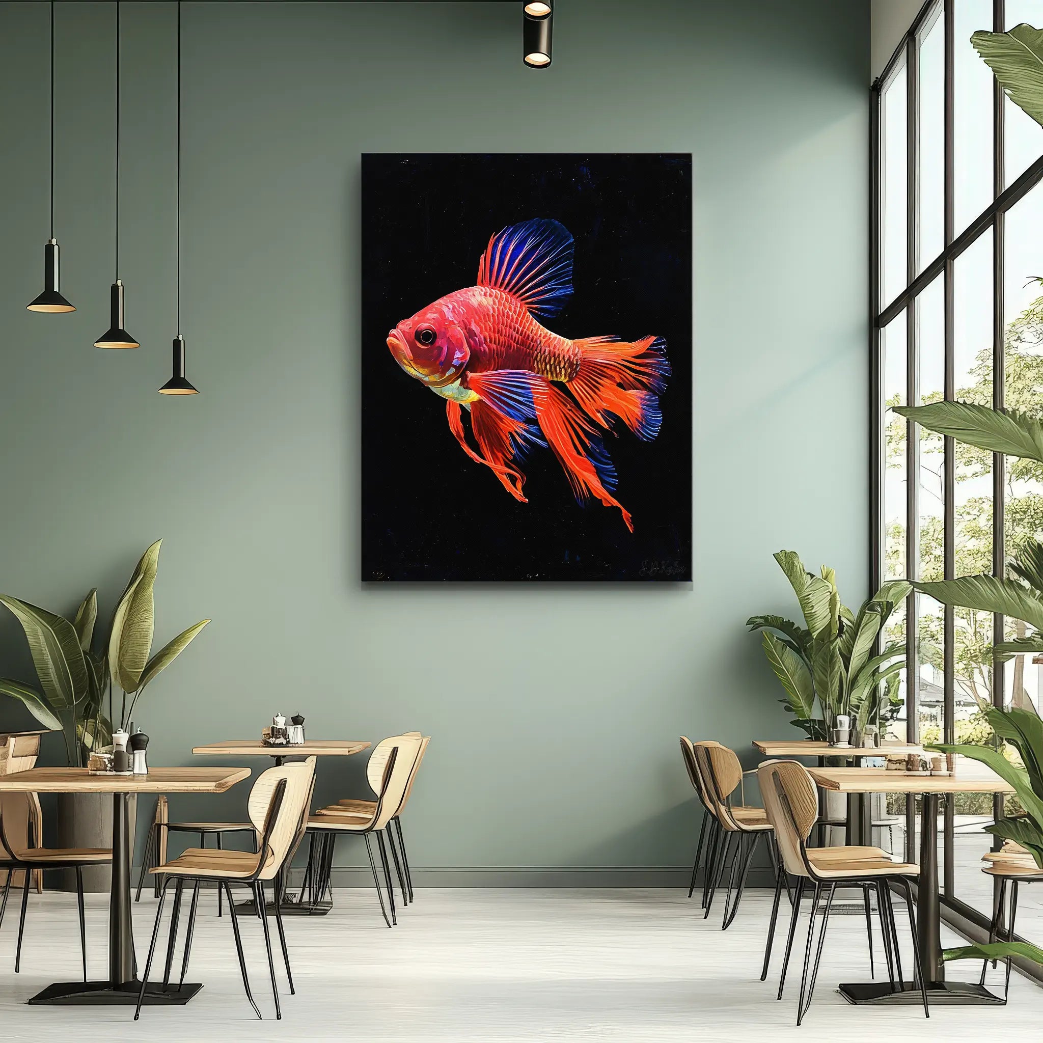 Betta Fish Giclée Print Siamese Fighting Fish 451001 Visual Wall Art AR3:4V-AR4:5V Giclée Print