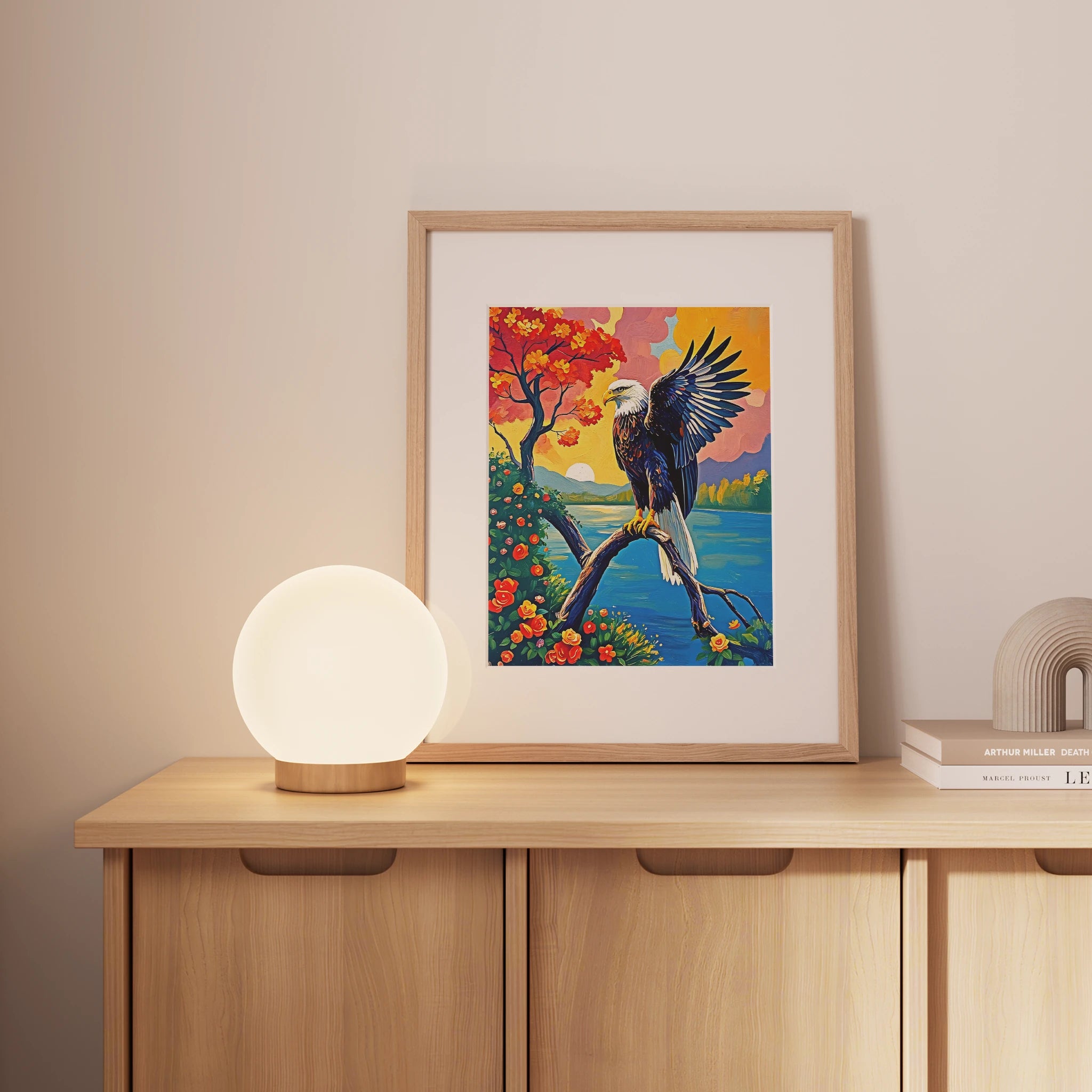 Bird Of Jove-Bald Eagle-Framed Paper Print-452207 Visual Wall Art Framed Print