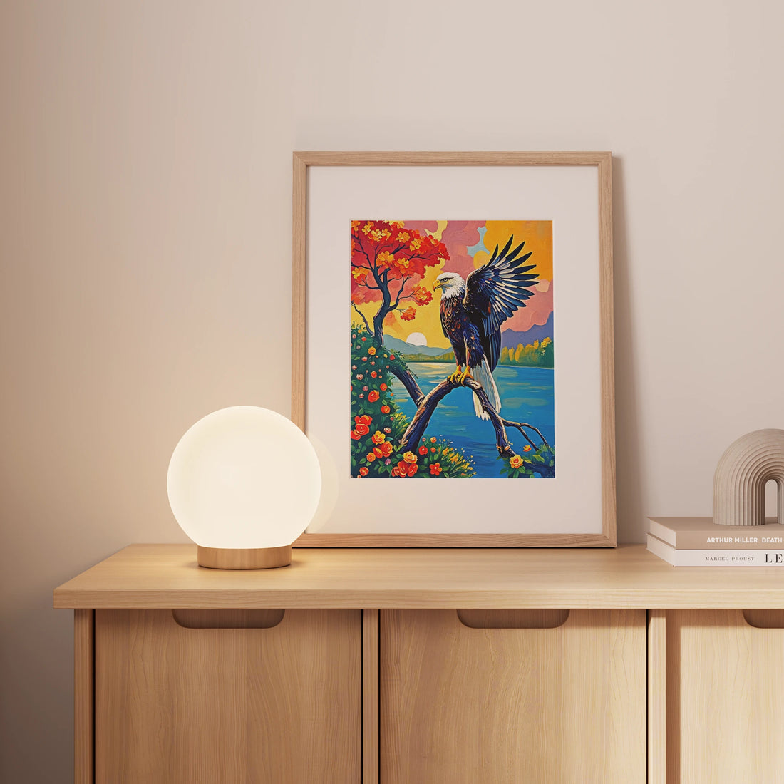 Bird Of Jove-Bald Eagle-Framed Paper Print-452207 Visual Wall Art Framed Print