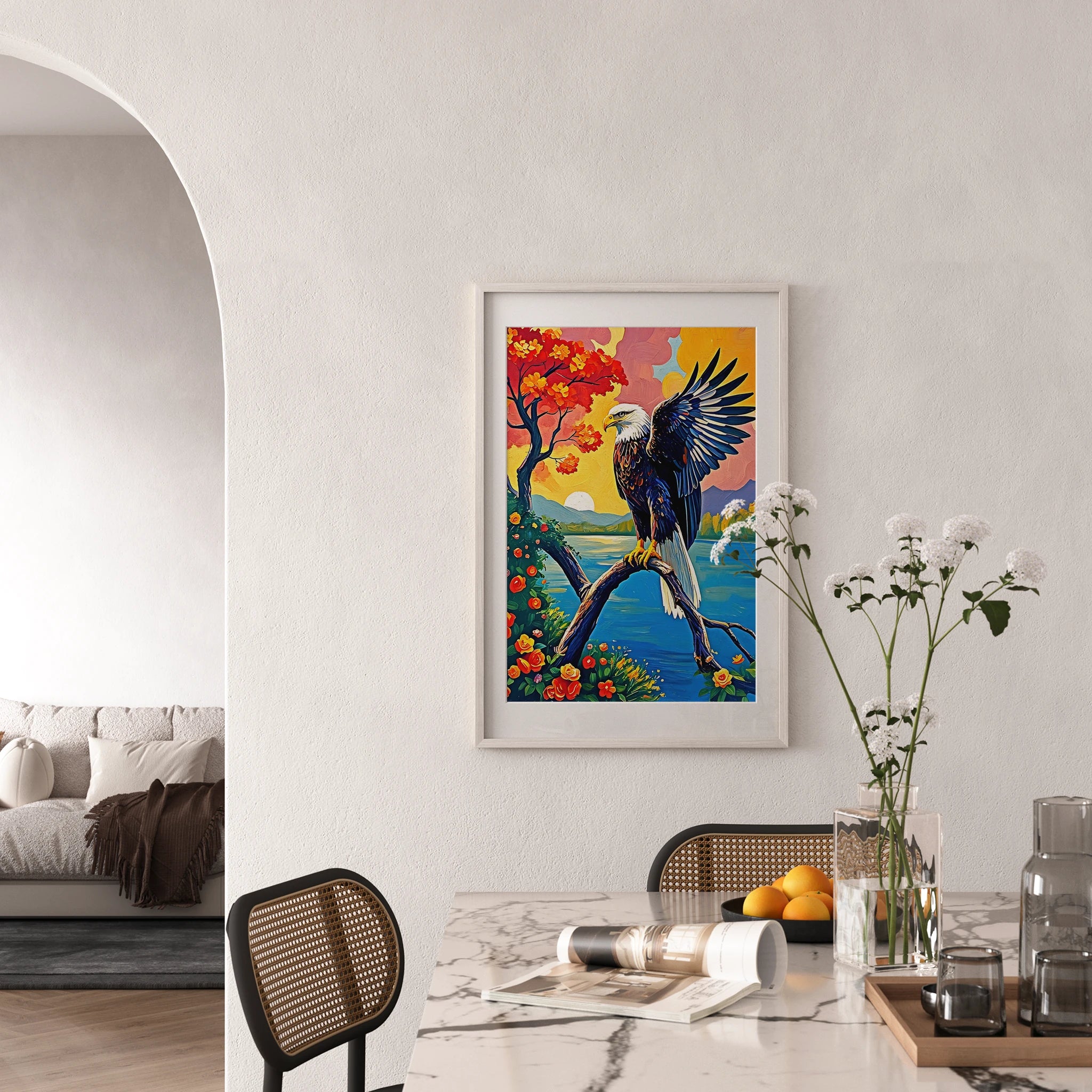 Bird Of Jove-Bald Eagle-Framed Paper Print-452207 Visual Wall Art Framed Print