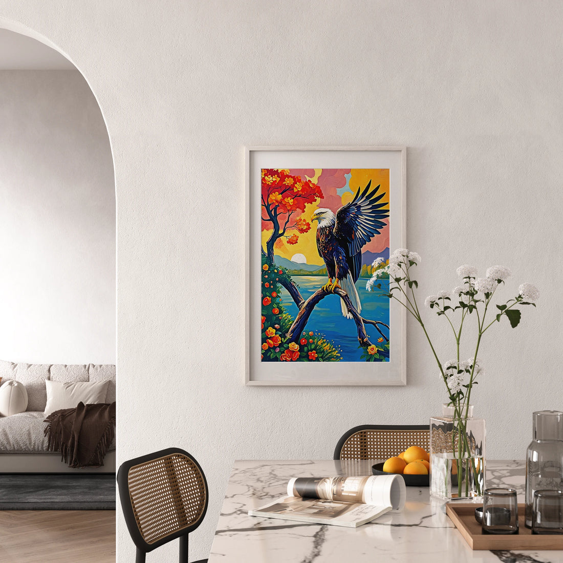 Bird Of Jove-Bald Eagle-Framed Paper Print-452207 Visual Wall Art Framed Print