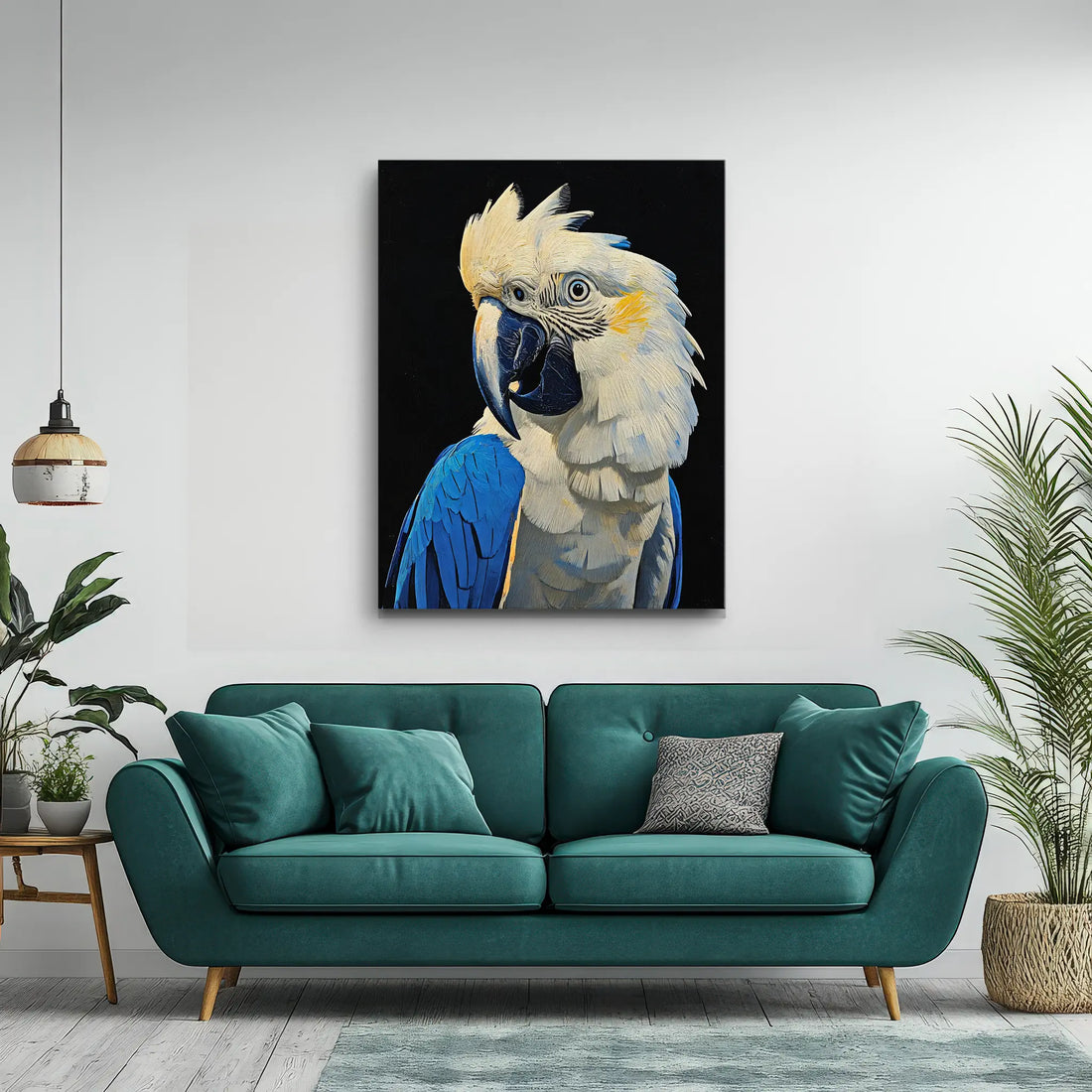 Blue And White Cockatoo Giclée Print 454606 Visual Wall Art AR3:4V-AR4:5V Giclée Print