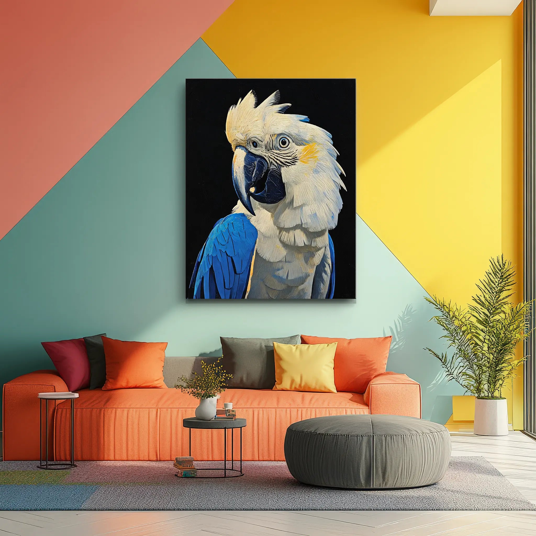 Blue And White Cockatoo Giclée Print 454606 Visual Wall Art AR3:4V-AR4:5V Giclée Print