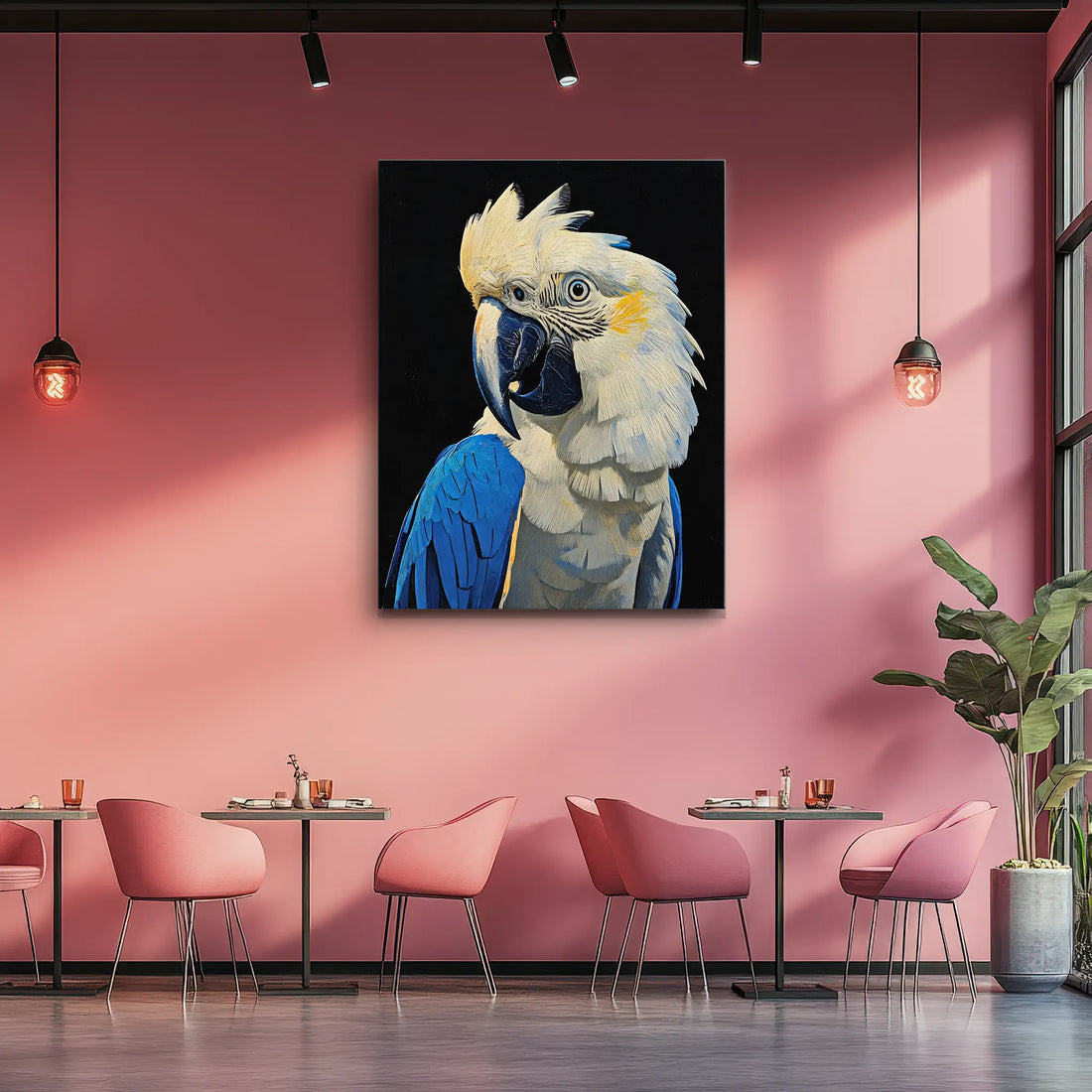 Blue And White Cockatoo Giclée Print 454606 Visual Wall Art AR3:4V-AR4:5V Giclée Print