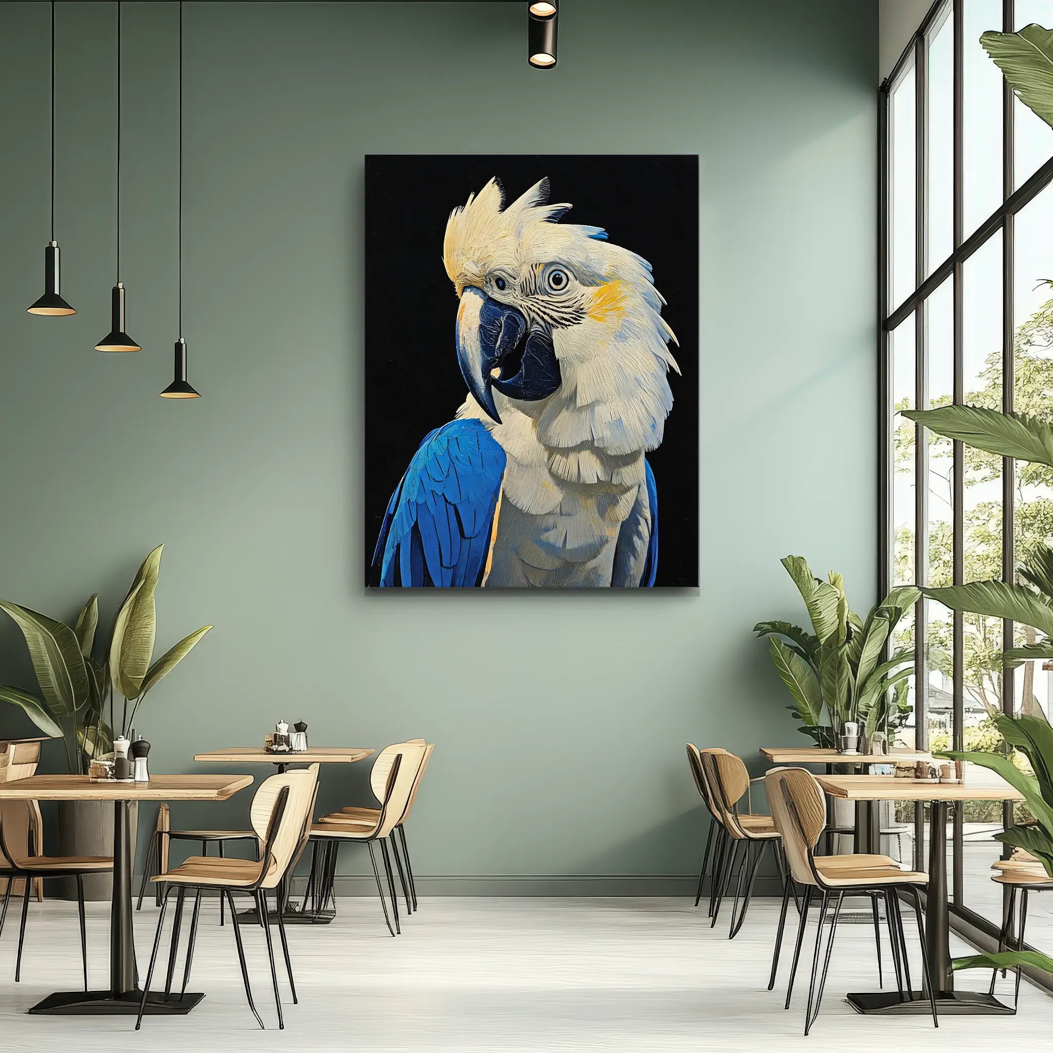 Blue And White Cockatoo Giclée Print 454606 Visual Wall Art AR3:4V-AR4:5V Giclée Print