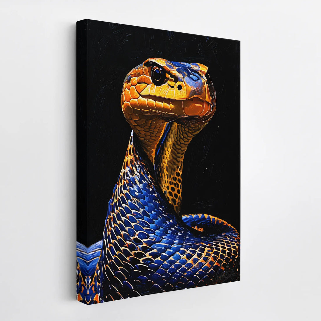 Blue-Coiled Sentinel Serpent Giclée Print 231069 Visual Wall Art AR2:3V Giclée Print
