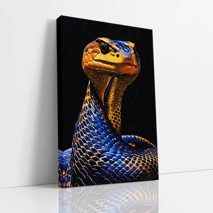 Blue-Coiled Sentinel Serpent Giclée Print 231069 Visual Wall Art AR2:3V Giclée Print