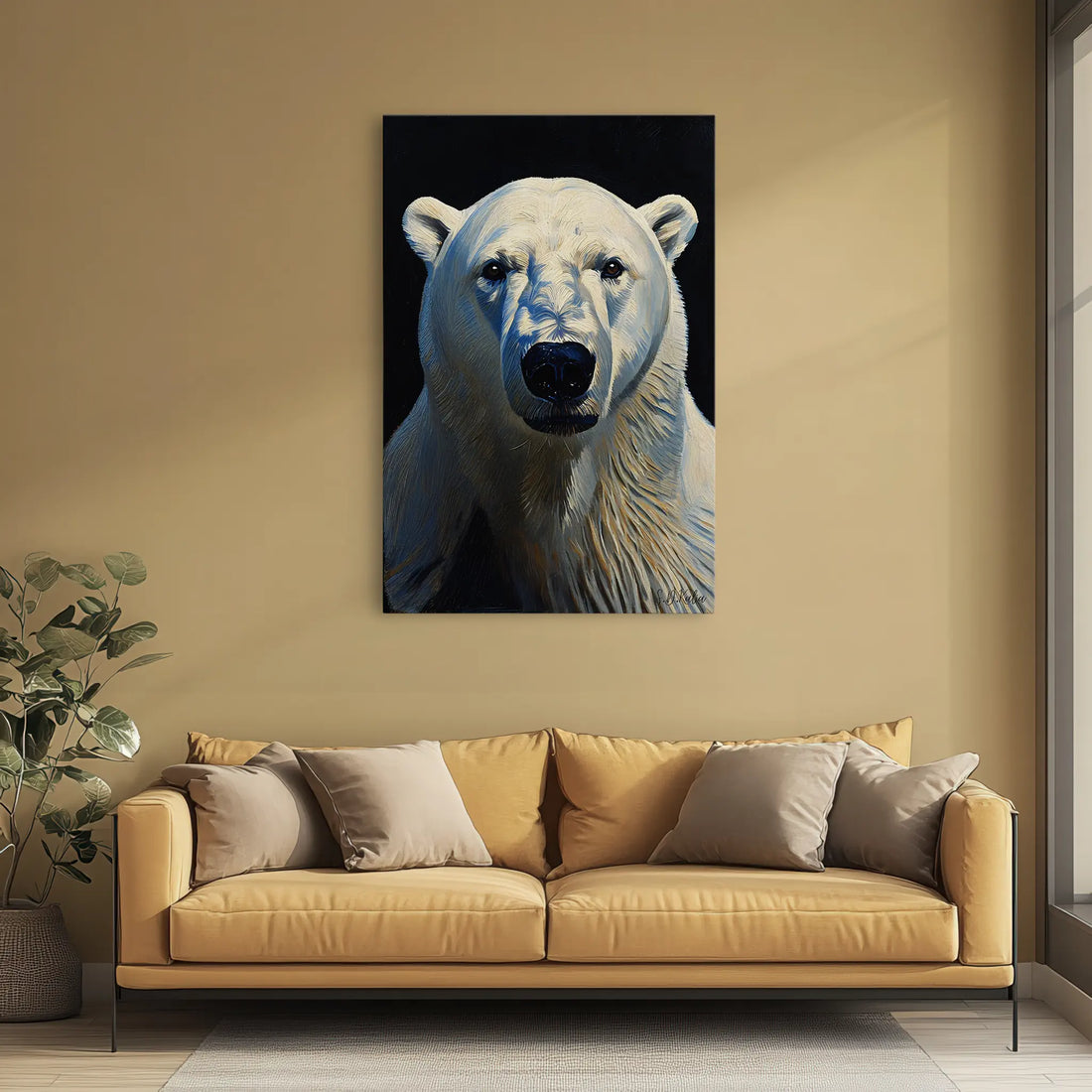 Blue-Hour Ice King Polar Bear Giclée Print 231006 Visual Wall Art AR2:3V Giclée Print