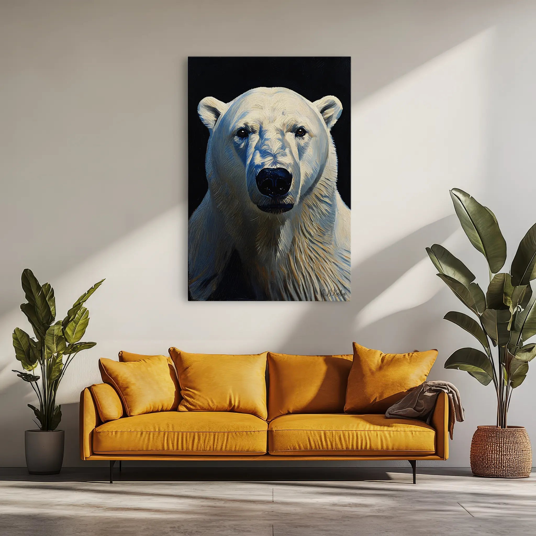 Blue-Hour Ice King Polar Bear Giclée Print 231006 Visual Wall Art AR2:3V Giclée Print