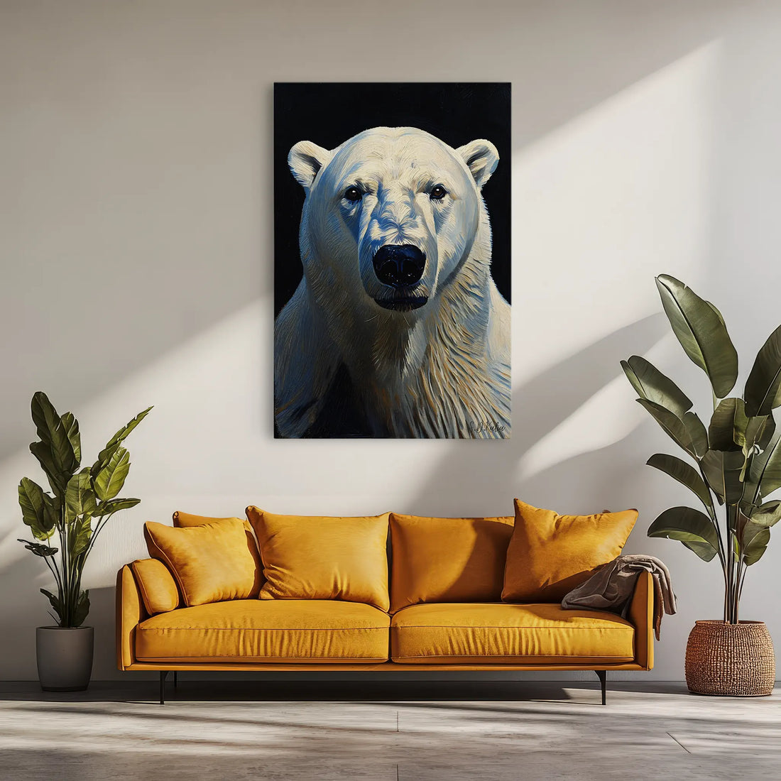 Blue-Hour Ice King Polar Bear Giclée Print 231006 Visual Wall Art AR2:3V Giclée Print