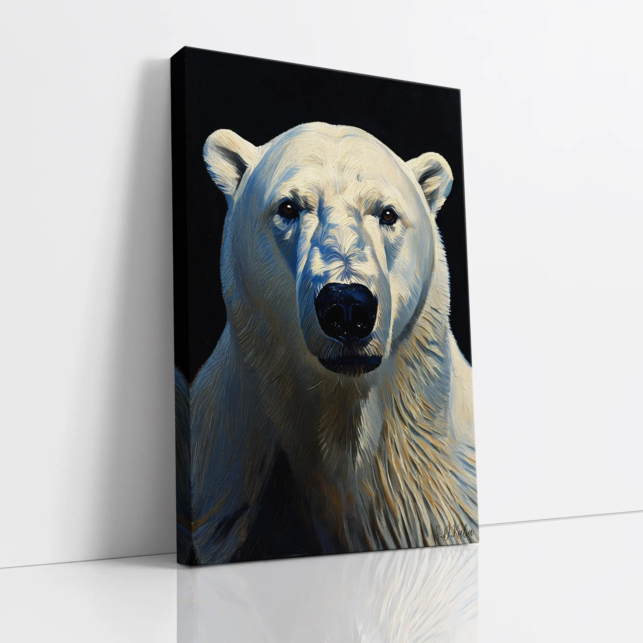 Blue-Hour Ice King Polar Bear Giclée Print 231006 Visual Wall Art AR2:3V Giclée Print