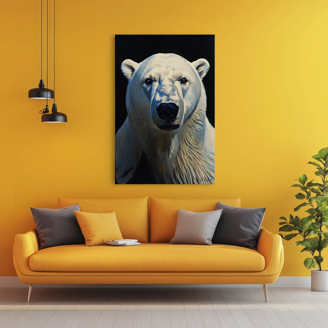 Blue-Hour Ice King Polar Bear Giclée Print 231006 Visual Wall Art AR2:3V Giclée Print