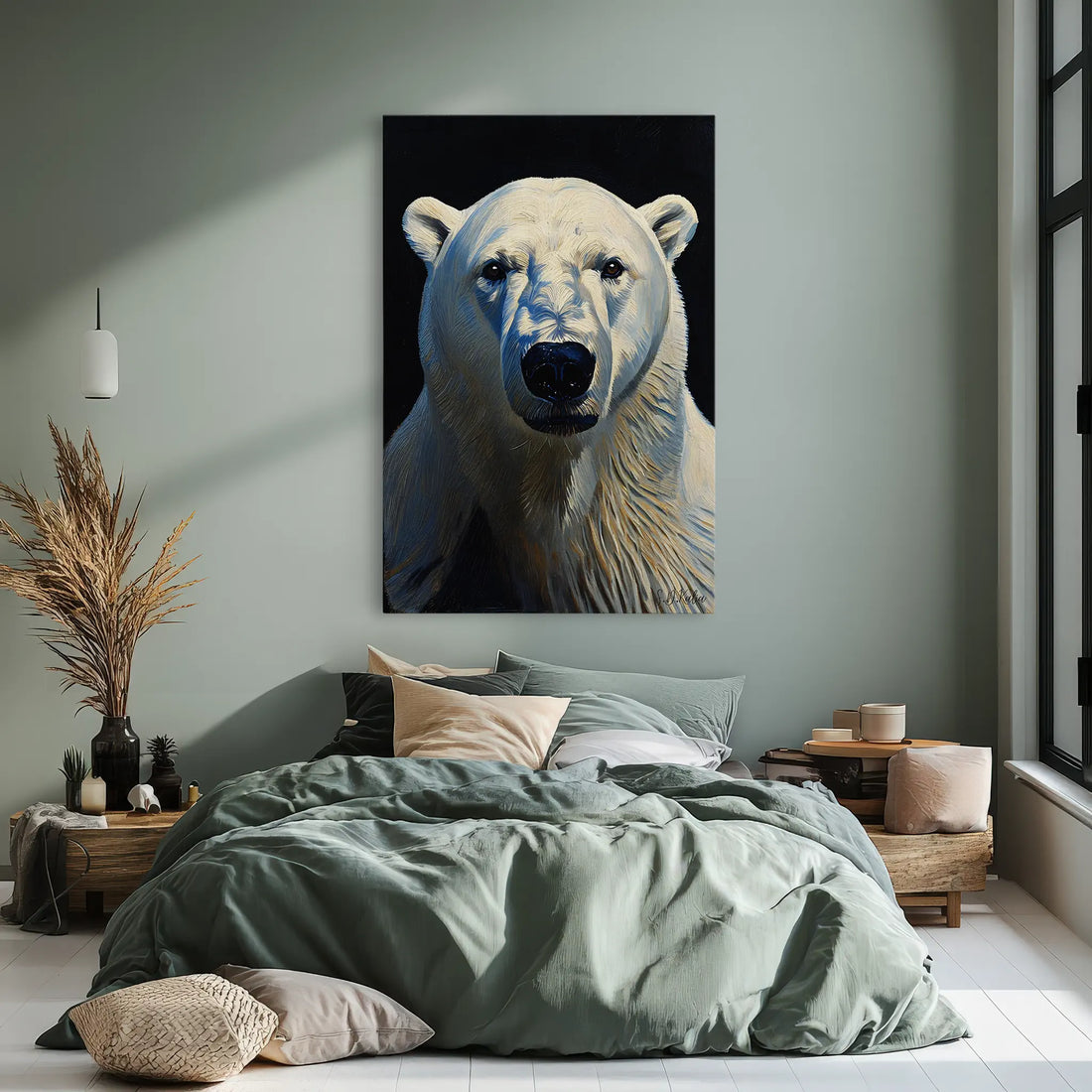 Blue-Hour Ice King Polar Bear Giclée Print 231006 Visual Wall Art AR2:3V Giclée Print
