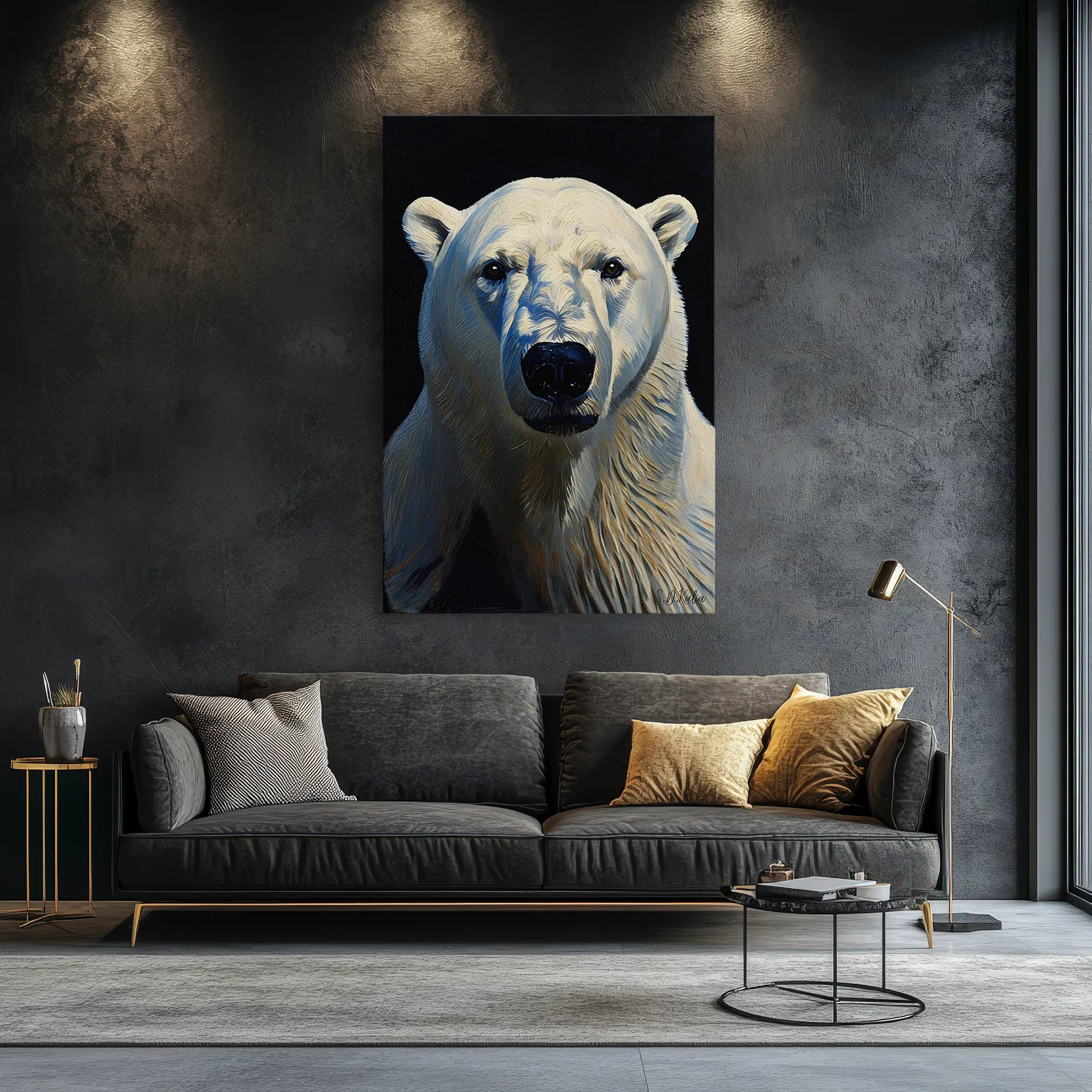 Blue-Hour Ice King Polar Bear Giclée Print 231006 Visual Wall Art AR2:3V Giclée Print