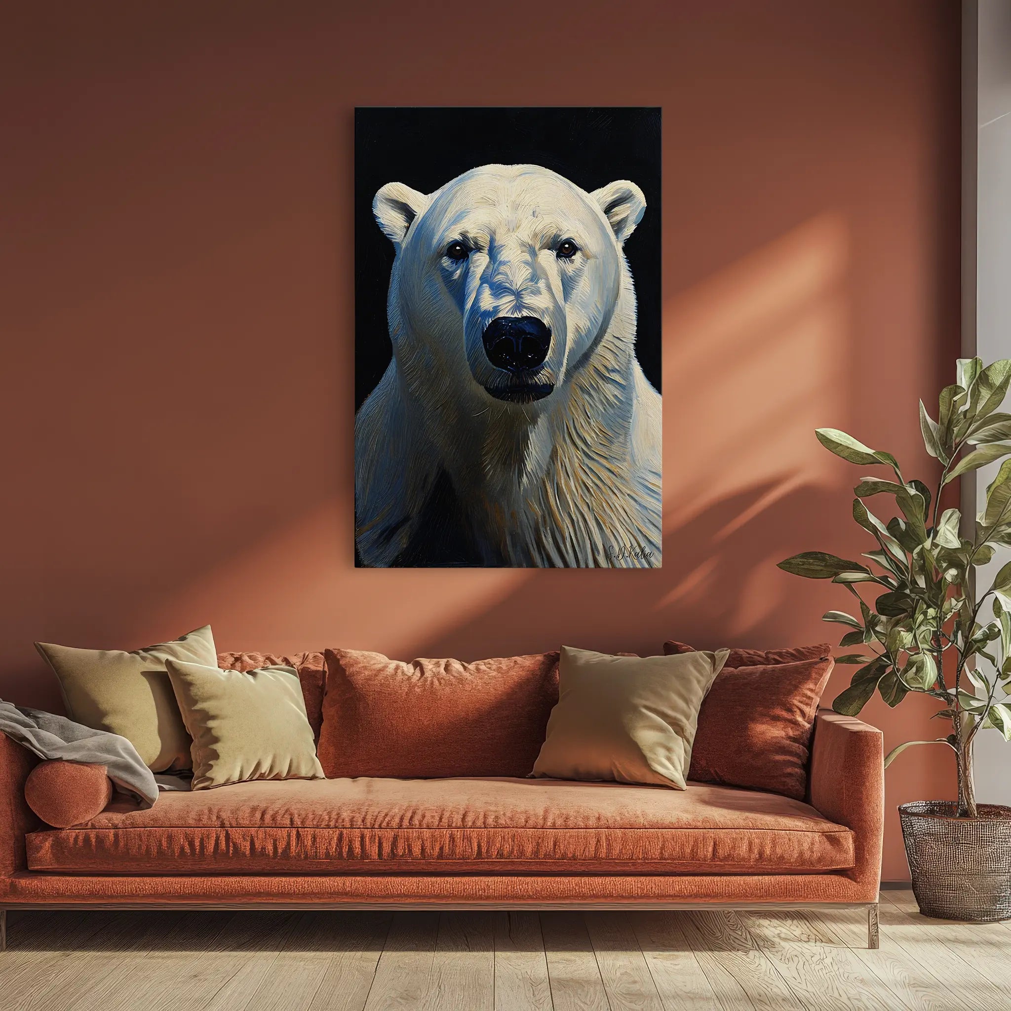 Blue-Hour Ice King Polar Bear Giclée Print 231006 Visual Wall Art AR2:3V Giclée Print