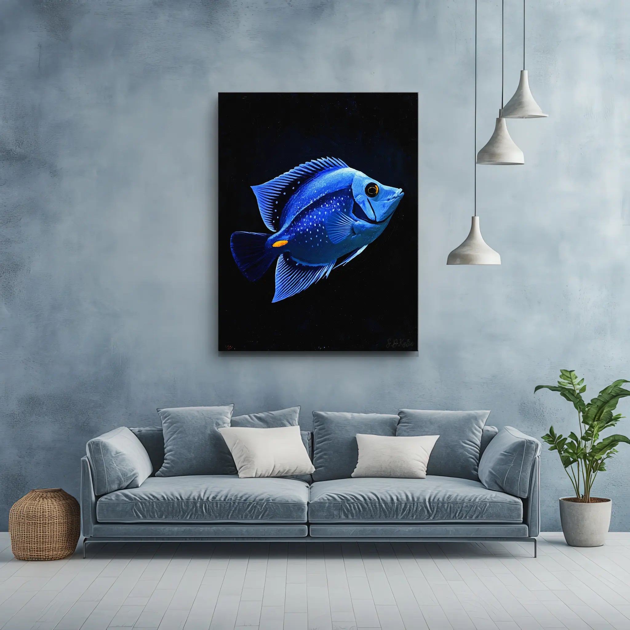 Blue Tang Giclée Print Paracanthurus hepatus 451004 Visual Wall Art AR3:4V-AR4:5V Giclée Print