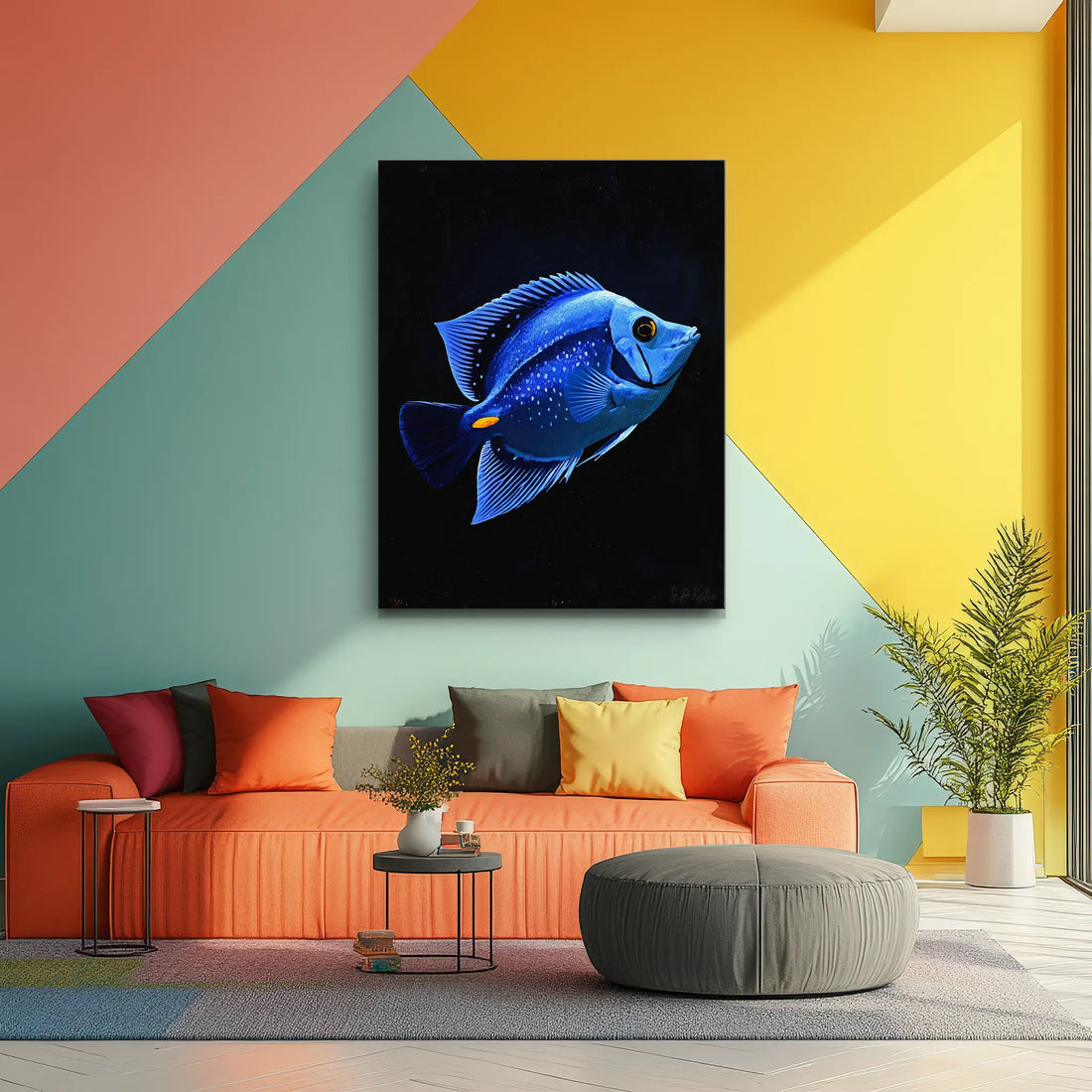 Blue Tang Giclée Print Paracanthurus hepatus 451004 Visual Wall Art AR3:4V-AR4:5V Giclée Print