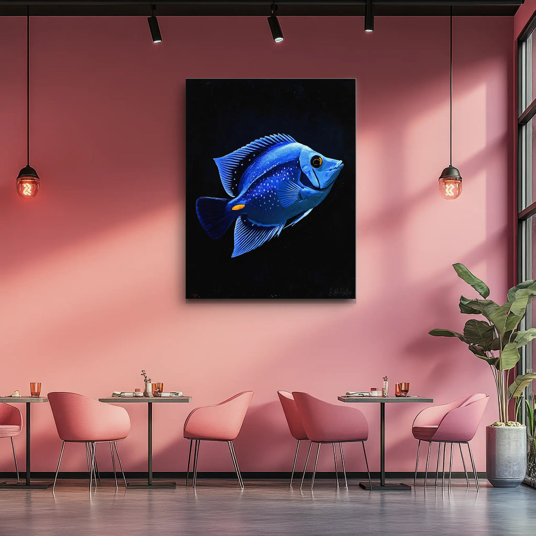 Blue Tang Giclée Print Paracanthurus hepatus 451004 Visual Wall Art AR3:4V-AR4:5V Giclée Print