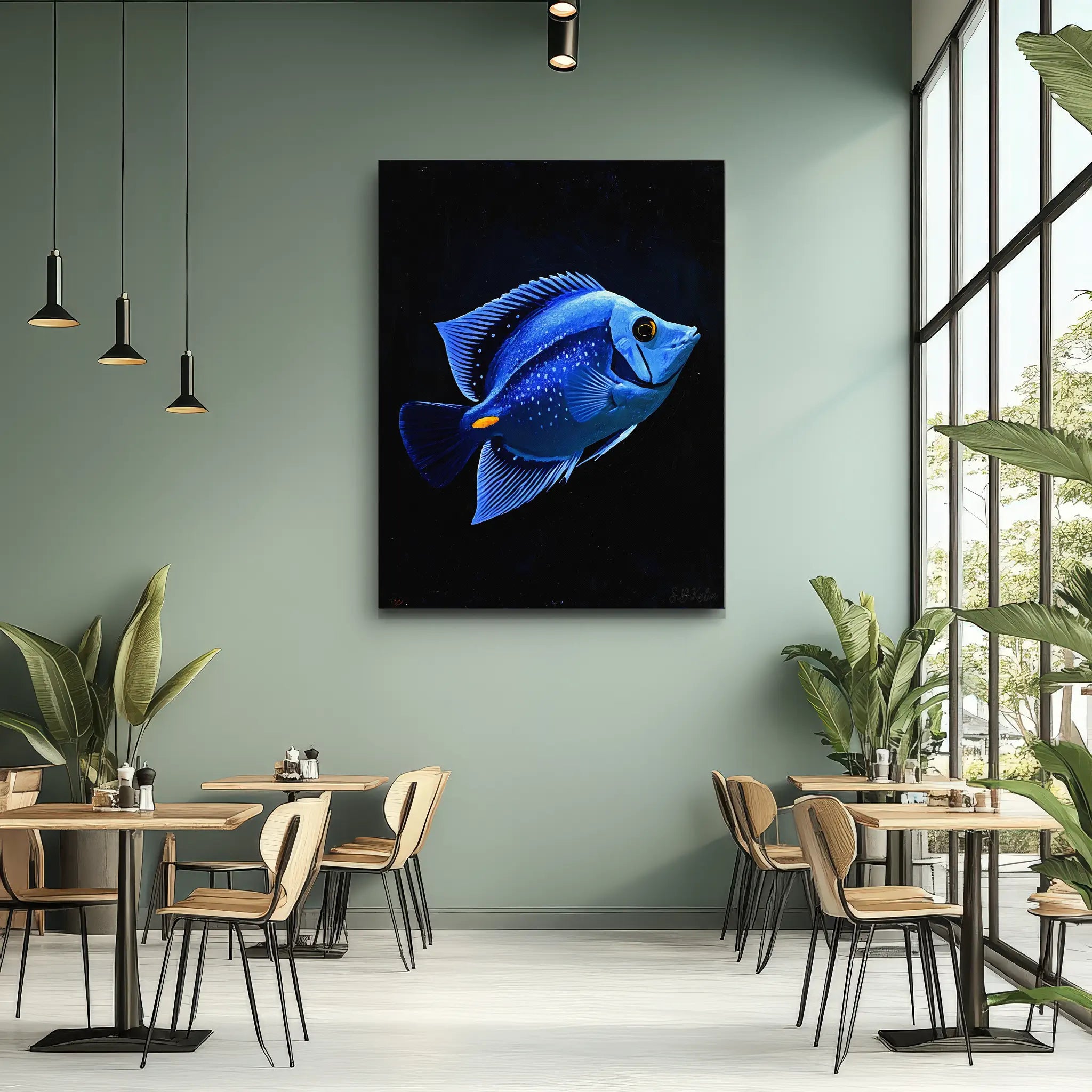 Blue Tang Giclée Print Paracanthurus hepatus 451004 Visual Wall Art AR3:4V-AR4:5V Giclée Print