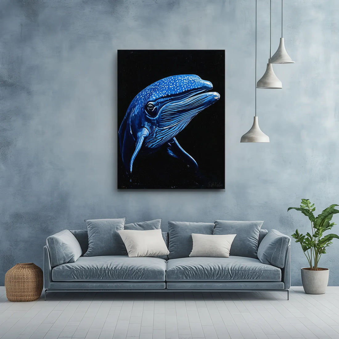Blue Whale Giclée Print Balaenoptera musculus 451005 Visual Wall Art AR3:4V-AR4:5V Giclée Print