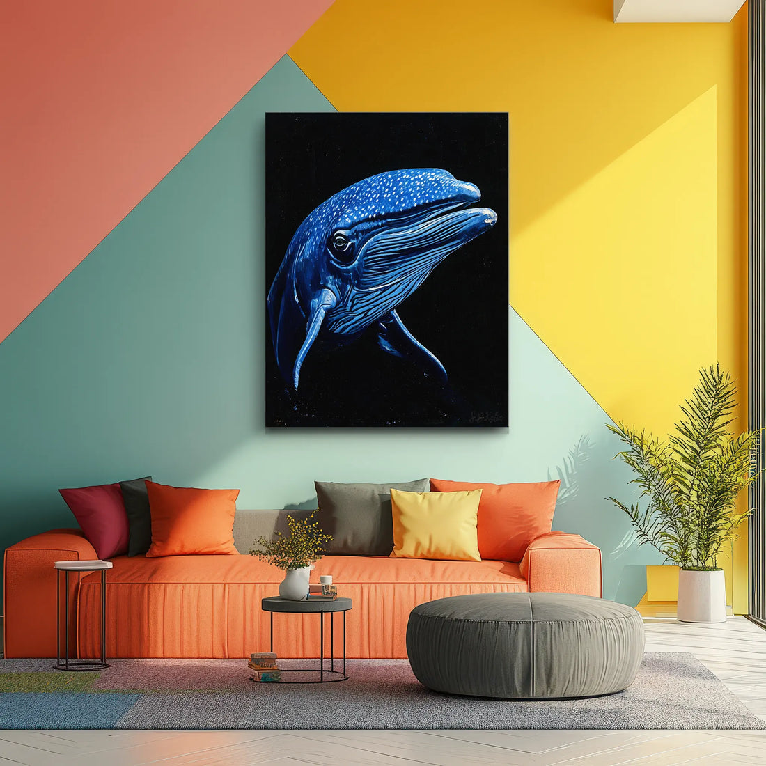 Blue Whale Giclée Print Balaenoptera musculus 451005 Visual Wall Art AR3:4V-AR4:5V Giclée Print