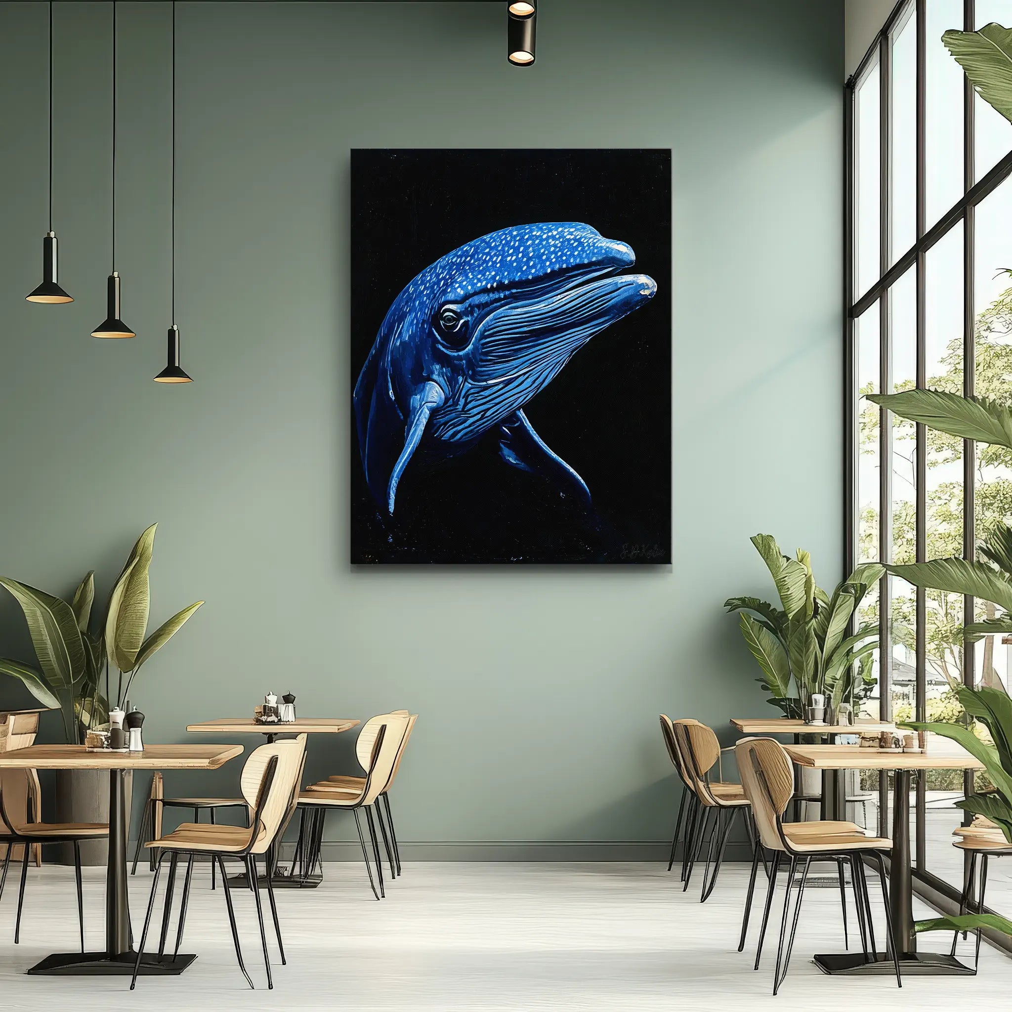 Blue Whale Giclée Print Balaenoptera musculus 451005 Visual Wall Art AR3:4V-AR4:5V Giclée Print