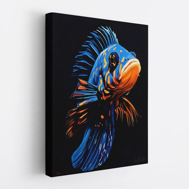 Blue and Orange Exotic Fish Giclée Print 451002 Visual Wall Art AR3:4V-AR4:5V Giclée Print
