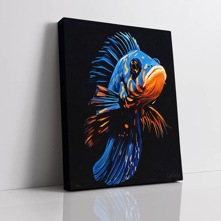 Blue and Orange Exotic Fish Giclée Print 451002 Visual Wall Art AR3:4V-AR4:5V Giclée Print