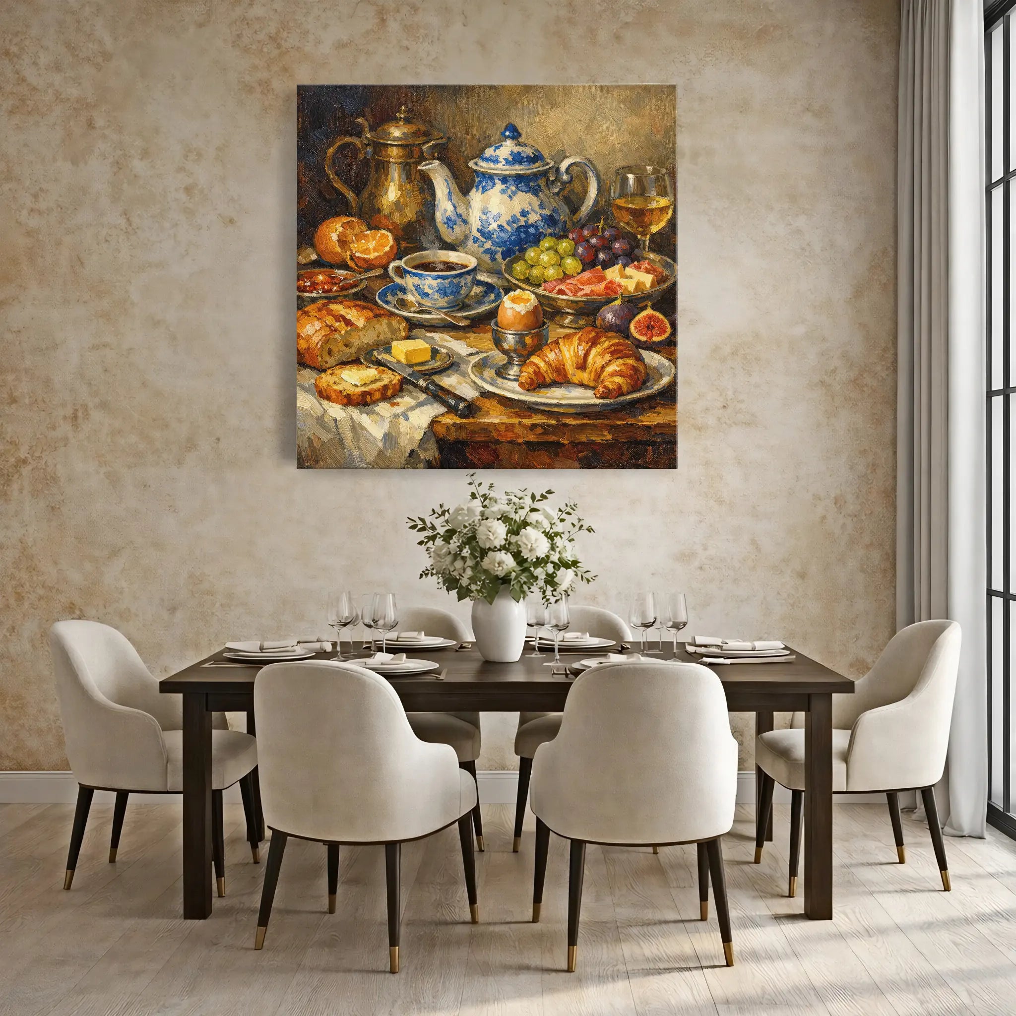 Blue and White Tea Service Still Life Giclée Print 111001 Visual Wall Art AR1:1S Giclée Print