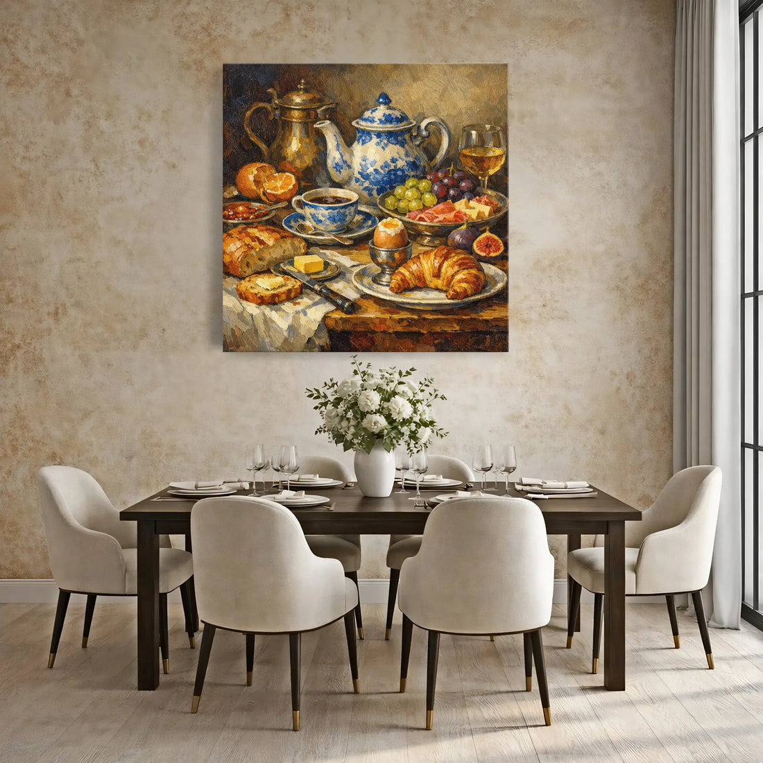 Blue and White Tea Service Still Life Giclée Print 111001 Visual Wall Art AR1:1S Giclée Print