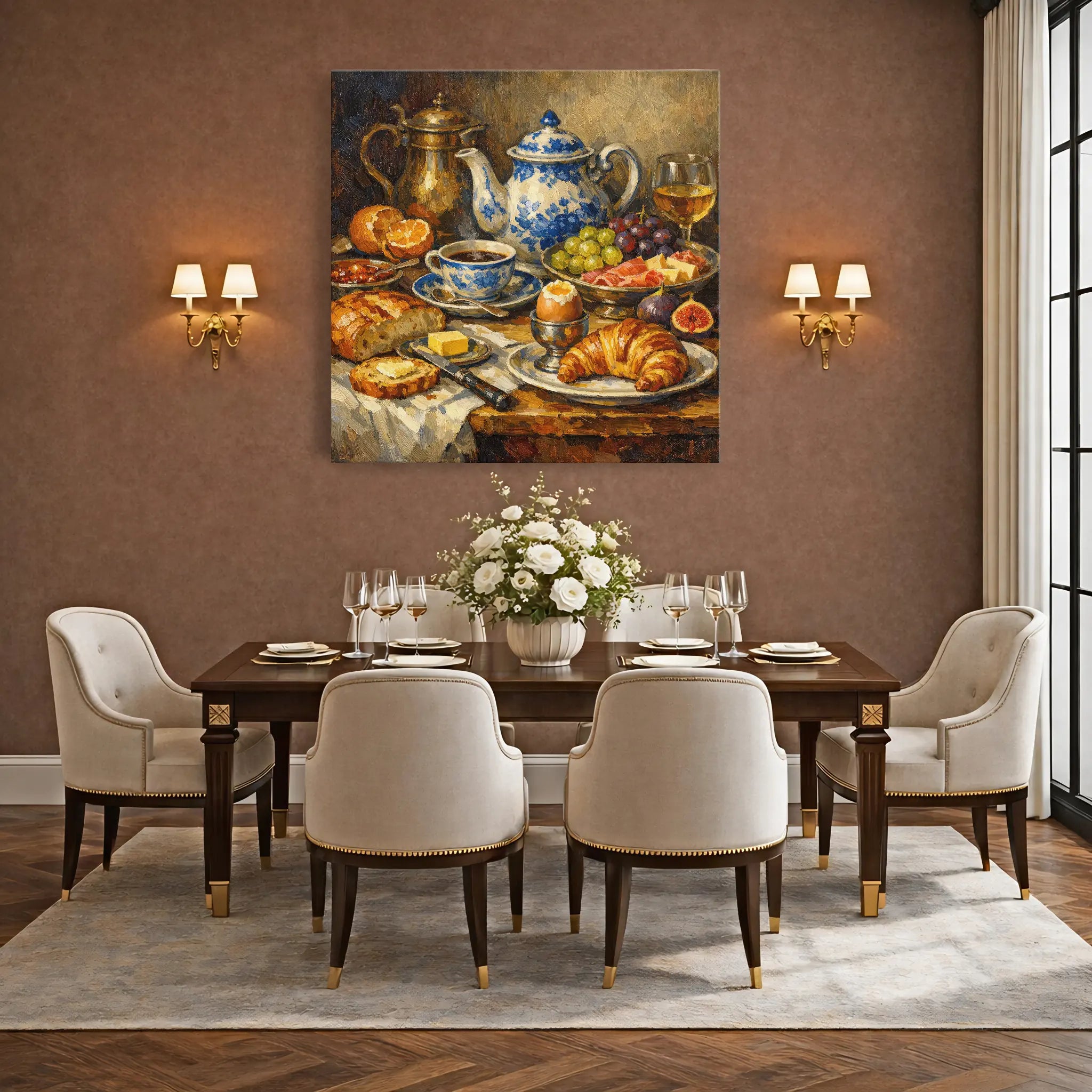 Blue and White Tea Service Still Life Giclée Print 111001 Visual Wall Art AR1:1S Giclée Print