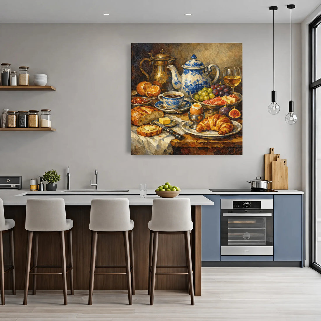 Blue and White Tea Service Still Life Giclée Print 111001 Visual Wall Art AR1:1S Giclée Print