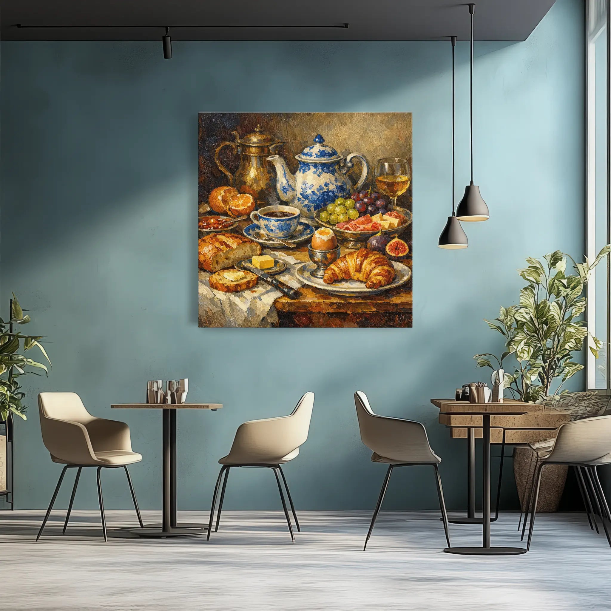 Blue and White Tea Service Still Life Giclée Print 111001 Visual Wall Art AR1:1S Giclée Print